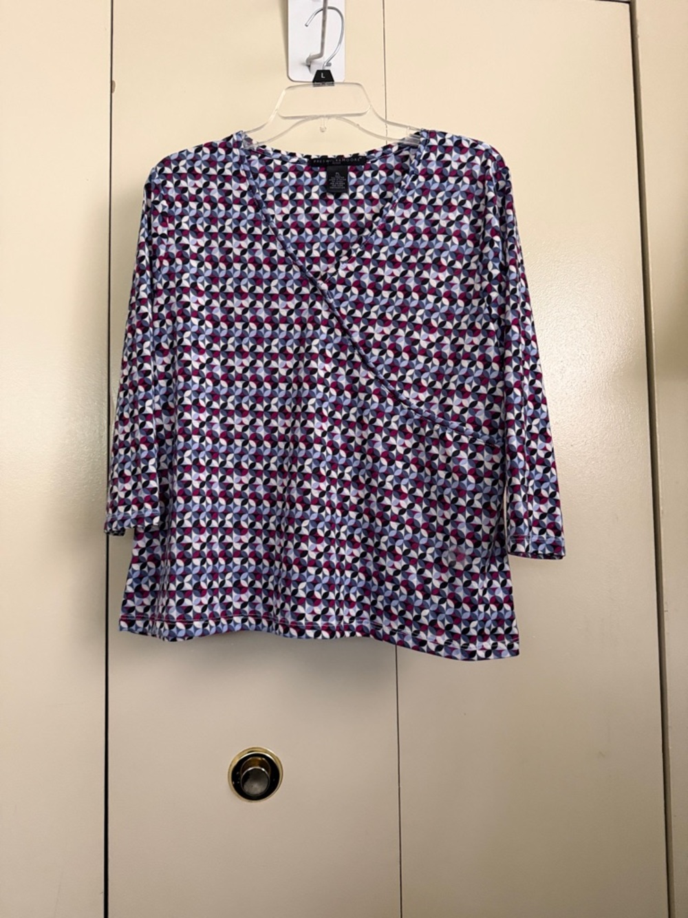Soft Patterned Women's Top in Purple & Blue - Preswick Moore - PXL